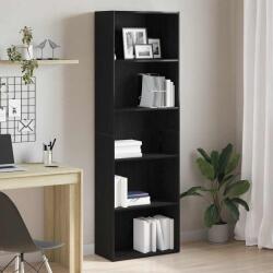 vidaXL fekete tölgy színű szerelt fa könyvespolc 60 x 30 x 189 cm (862457) - vidaxl