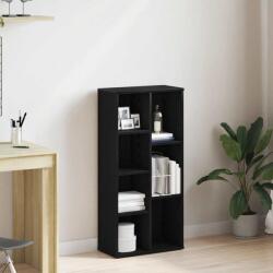 vidaXL fekete tölgy szerelt fa könyvespolc 50x25x104 cm (862470)