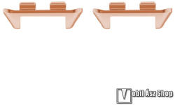 Huawei Honor Band 9, Okosóra fém csatlakozó adapter, 2db / 1pár, Bármilyen 12mm-es teleszkópos szíjjal használható, Rose gold