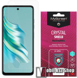 MyScreen Tecno Spark 20 4G, MYSCREEN CRYSTAL BacteriaFREE képernyővédő fólia, Crystal, 1db, 4H, Törlőkendővel, Antibakteriális, A képernyő sík részét védi, Átlátszó (M8455CCBF)
