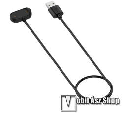  Okosóra USB töltő - FEKETE - mágneses, 1m hosszú - Xiaomi Amazfit GTS 3 / GTR 3 / GTR 3 Pro / T-Rex 2 / GTR 4 / GTR 4 Pro / GTS 4 / Cheetah / Cheetah Round / Cheetah Pro