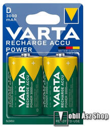 VARTA POWER tartós elem, 2db / csomag, D/góliát, R20, 1.2V, nikkel-metál-hidrid (56720101402)