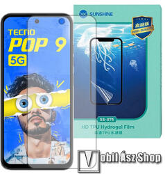 SUNSHINE Tecno Pop 9 5G (KL4), SUNSHINE Hydrogel TPU képernyővédő fólia, Ultra Clear, ÖNREGENERÁLÓ! , 1db, a teljes képernyőt védi (SUNS315210)