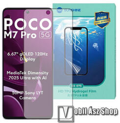 SUNSHINE Xiaomi Poco M7 Pro 5G, SUNSHINE Hydrogel TPU képernyővédő fólia, Ultra Clear, ÖNREGENERÁLÓ! , 1db, a teljes képernyőt védi (SUNS315410)