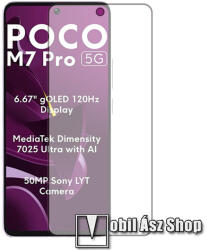 SUNSHINE Xiaomi Poco M7 Pro 5G, SUNSHINE Flexible Nano Glass rugalmas edzett üveg képernyővédő, 1db, Ultra Clear, 7H, A képernyő sík részét védi (SUNS315407)