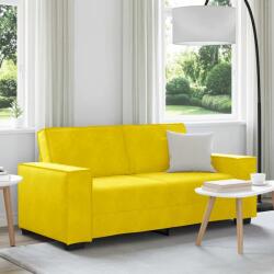 vidaXL kétszemélyes sárga bársony kanapé 140 cm (4105026)