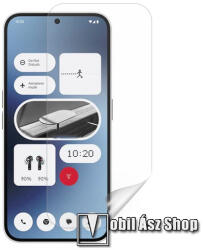 Nothing Phone (2a), (2a) Plus, Képernyővédő fólia, Ultra Clear, 1db, PET, törlőkendővel, képernyő sík részét védi