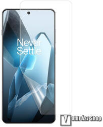 OnePlus 13, Képernyővédő fólia, Ultra Clear, 1db, PET, Törlőkendővel, Képernyő sík részét védi, Átlátszó