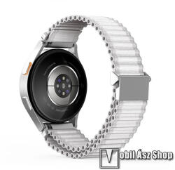 DUX DUCIS YC, Okosóra Trail Band sportszíj, Szövet, Csatos, Légáteresztő, Széles hullámos kialakítás, 20mm széles, Fehér, Garmin Bounce, Forerunner 165, vívoactive 5, SAMSUNG Galaxy Watch7 40mm, Watch7 44mm, Wa