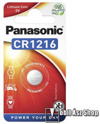 Panasonic gombelem (CR1216, 3V, lítium) 1db / csomag (CR-1216EL/1B) - mobilasz