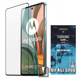 MyScreen Motorola Moto G75, Myscreen Diamond Glass Edge előlap védő karcálló edzett üveg, 9H, 0.33 mm, 2.5D, A teljes felületén tapad, A teljes kijelzőt védi, Fekete (MD9675TGDEFGBLACK)