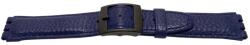  Curea piele buffalo tip Swatch 19 mm albastră - 62732