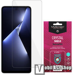MyScreen Tecno Pova 5 Pro, MYSCREEN CRYSTAL BacteriaFREE képernyővédő fólia, Crystal, 1db, 4H, Törlőkendővel, Antibakteriális, A képernyő sík részét védi, Átlátszó (M9410CCBF)