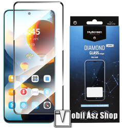 MyScreen Tecno Spark 20 (KJ5), Myscreen Diamond Glass Lite Edge előlap védő karcálló edzett üveg, 9H, 0.33 mm, A teljes felületén tapad, A teljes kijelzőt védi, Fekete (MD8455DGLFG)