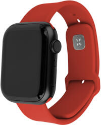 Fixed Curea pentru Apple Watch 1/2/3/4/5/6/7/8/9/10/SE/SE 2 (38/40/41/42mm) - Fixed Silicone Sporty Strap Set - Red