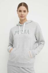 PUMA felső SQUAD szürke, női, melange, kapucnis, 677899 - szürke M