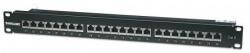 Manhattan 720038 Patch panel - CAT6 FTP árnyékolt patch panel, 24 portos, 1U, Fekete (720038)