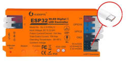 Gledopto GL-C-016WL-D Wi-Fi-s RGBIC LED vezérlés, 5V-24V DC, WLED firmware-rel, mikrofonnal, egyedi DIY firmware támogatással (GLE-REL-C016WL-D)