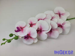 Gumis orchidea ág 100cm - Fehér-Rózsaszín