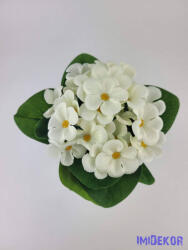  Ibolya selyemvirág csokor 17cm - Krém