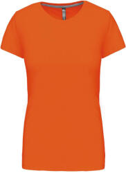 Kariban Női rövid ujjú környakas pamut póló, Kariban KA380, Orange-XL (ka380or-xl)