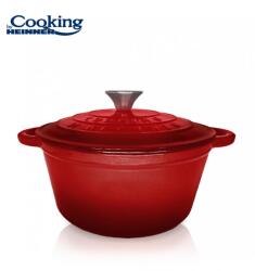 Heinner Cratita Fonta Emailata+capac 22x9.5cm, 2.9l, Red Line, Cooking By Heinner (hr-kn-c29) - Technodepo