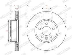 FERODO Disc frana FERODO PREMIER DDF3104C-1 (DDF3104C-1)