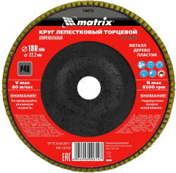 MTX P40 180xM14 legyezőtárcsa sarokcsiszolóhoz vastag (740739)