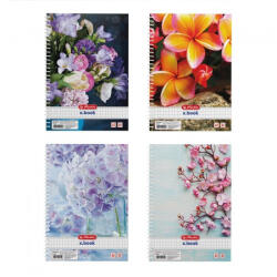 Herlitz Spirálfüzet A5 / 80 lap Flower kockás (09549544)