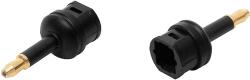 Somogyi Elektronic Toslink, mini Toslink optikai csatlakozó, 3, 5mm, fekete (11922) (11922)