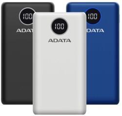 ADATA Akkubank - P20000QCD 20000mAh (Powerbank, 2xUSB-A, 1xUSB-C, kijelző, fekete) (AP20000QCD-DGT-CBK) - techsend