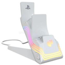 PDP 052-022-WH Afterglow Wave PlayStation 5 DualSense RGB kontroller töltőállomás (fehér) (052-022-WH) (052-022-WH)