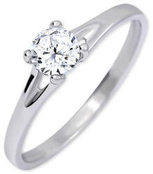Soliter Brilio Silver Ezüst eljegyzési gyűrű kristályokkal 426 001 00508 04 53 mm