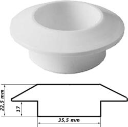 JKH Szellőző Karika Műanyag Fehér Sb-5, 4db/csomag