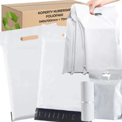 Malatec Fehér színű futártasak ragasztócsíkkal 540x700+70 50 db - bamibolt