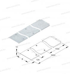 Niedax RDV 100 csatornafedél retesszel 100x3000mm 0, 75mm (RDV 100)