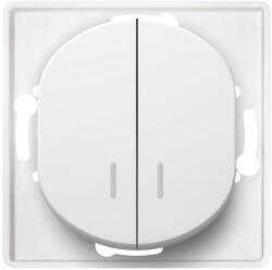 ALING-CONEL Aling-Conel EON - 105 kétáramkörös kapcsoló, jelzőfényes, 10A 250V, keret nélkül, fehér (E626.0) (E626.0)