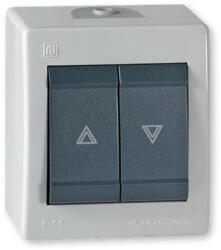 ALING-CONEL Aling-Conel POWER - 105N redőny (zsalu) nyomógomb, 10A 250V, IP44, szürke/antracit (257.1A) (257.1A)