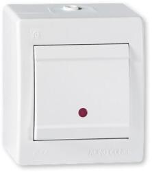 ALING-CONEL Aling-Conel POWER - 101 egypólusú kapcsoló, 10A 250V, IP44, jelzőfényes, fehér (2511.00) (2511.00)