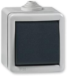 ALING-CONEL Aling-Conel ARMOR - 107 keresztváltó kapcsoló, 10A 250V, IP55, IK07, FÉM házban, szürke/antracit (284.1A) (284.1A)
