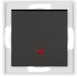 ALING-CONEL Aling-Conel PRESTIGE - 107 keresztváltó kapcsoló, jelzőfényes, 10A 250V, keret nélkül, soft fekete (6028. E1) (6028.E1)