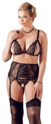 Cottelli Collection Lace set of cut-out bra, garter belt and thong Cottelli Collection 4XL