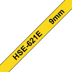 Brother Banda Etichete Brother HSE621E 9.0mm Black On Yl Heat Oem (HSE621E_OEM)