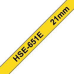 Brother Banda Etichete Brother HSE651E 21MM Black On Yellow Heat Oem (HSE651E_OEM)