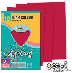 Scool Collection Art & Craft dekorgumi hab lapok A4 10 ív - piros (FR-SC1189) - lurkojatek