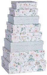 Artebene ajándékdoboz (28x19, 5x7, 5 cm), fehér, apró mintás esküvői (5) (172177)