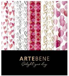 Artebene tekercses csomagolópapír (70x200 cm) szíves, 5-féle minta (5) (140538)