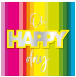Artebene mini képeslap borítékkal (8x8 cm) Oh happy day! szivárványos (5) (124950)
