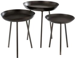 J-line Három sötétszürke asztali készlet J-line Treyon 38, 5/44/50 cm (J-8158)