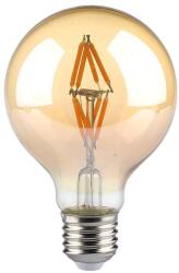 V-TAC 4W borostyán E27 G80 filament LED égő, 2200K, 100 Lm/W - SKU 217148 (217148)